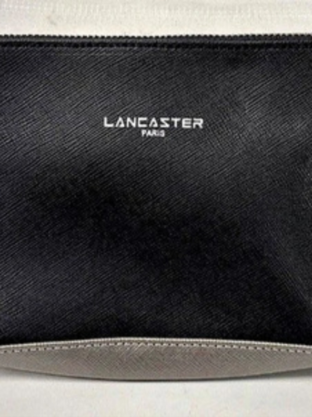 Lancaster Cosmetic Pouch in Black & Gray